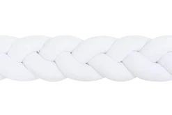 Ochraniacz warkocz do łóżeczka pleciony, 200 cm - Biały