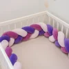 Ochraniacz warkocz do łóżeczka pleciony, 200 cm - Violet Mix