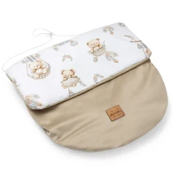 Okrycie, osłonka na nóżki - Boho Bears i Cappuccino Soft Velvet
