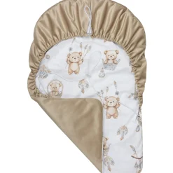Okrycie, osłonka na nóżki - Boho Bears i Cappuccino Soft Velvet