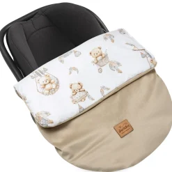 Okrycie, osłonka na nóżki - Boho Bears i Cappuccino Soft Velvet