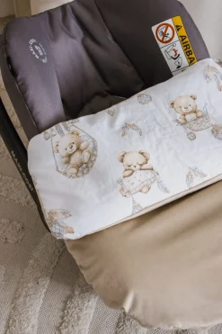Okrycie, osłonka na nóżki - Boho Bears i Cappuccino Soft Velvet