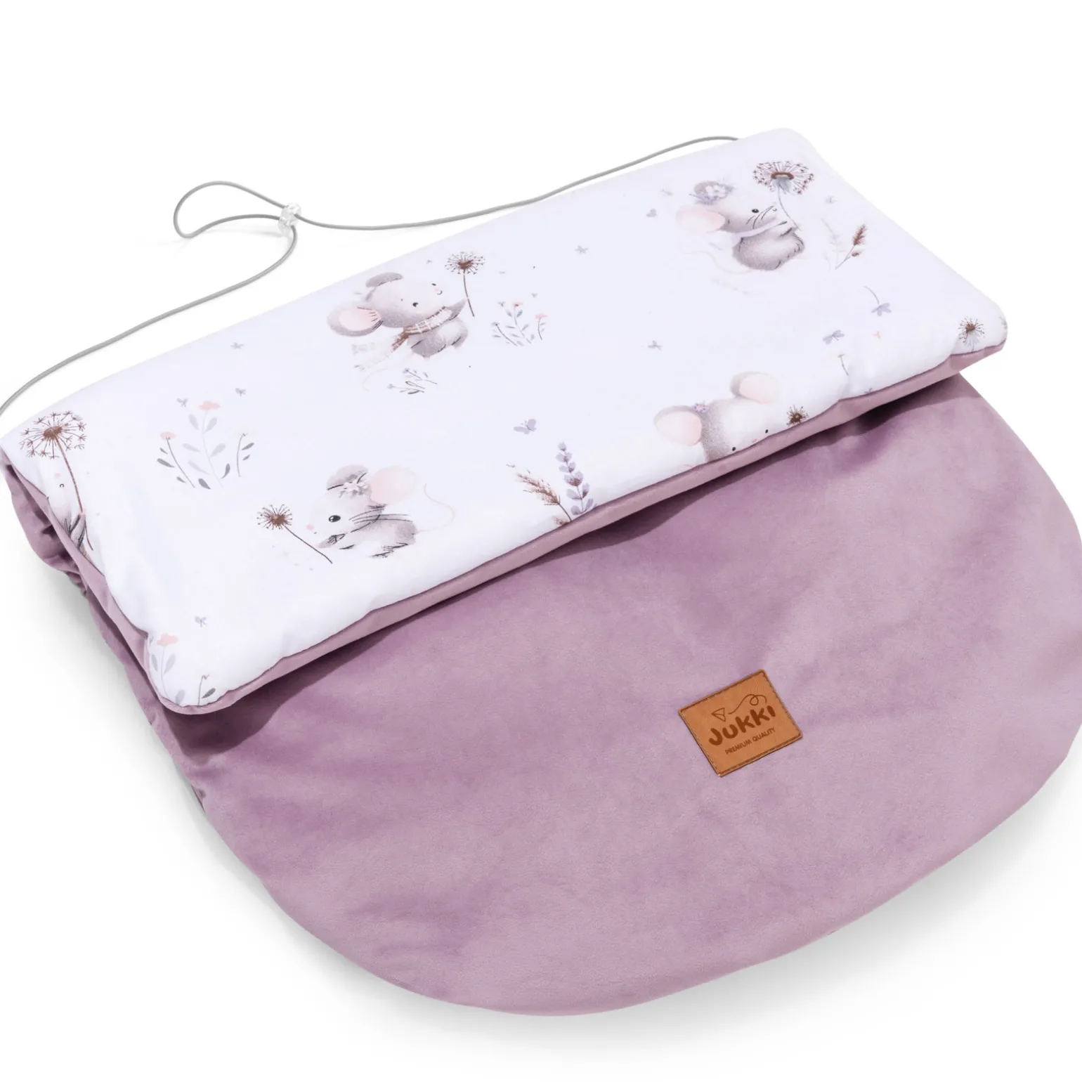 Okrycie, osłonka na nóżki - Lovely Mouse i Wrzosowy Soft Velvet