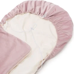 Okrycie, osłonka na nóżki - Plusz ecru i smokey pink Soft Velvet