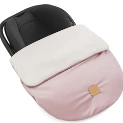 Okrycie, osłonka na nóżki - Plusz ecru i smokey pink Soft Velvet