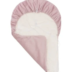Okrycie, osłonka na nóżki - Plusz ecru i smokey pink Soft Velvet