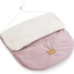 Okrycie, osłonka na nóżki - Plusz ecru i smokey pink Soft Velvet