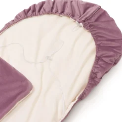 Okrycie, osłonka na nóżki - Plusz ecru i old rose Velvet