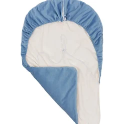 Okrycie, osłonka na nóżki - Plusz ecru i jeansowy Velvet