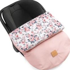 Okrycie, osłonka na nóżki - Roses i smokey pink Soft Velvet