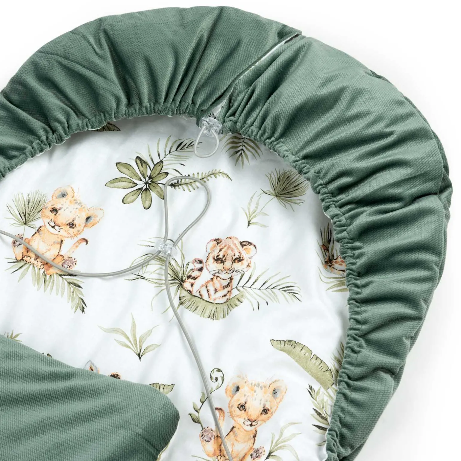 Okrycie, osłonka na nóżki - Savanna Fun i oliwkowy Velvet