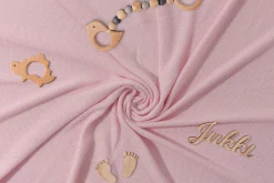 Otulacz bambusowy – kocyk mgiełka – pastel pink