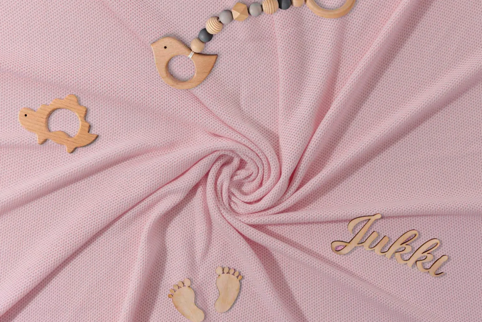 Otulacz bambusowy – kocyk mgiełka – pastel pink