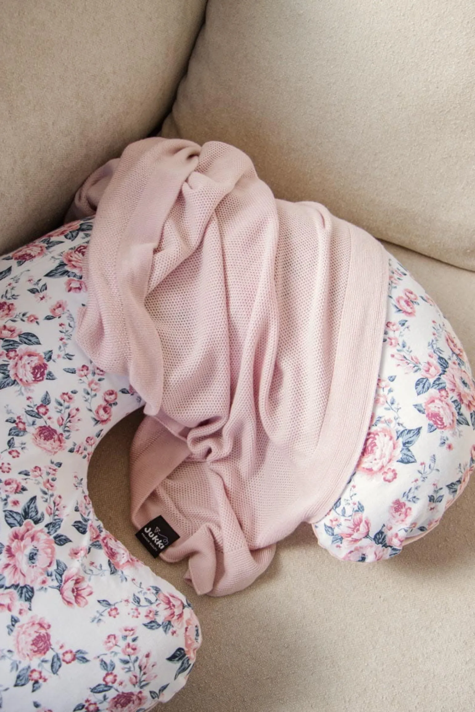 Otulacz bambusowy – kocyk mgiełka – pastel pink