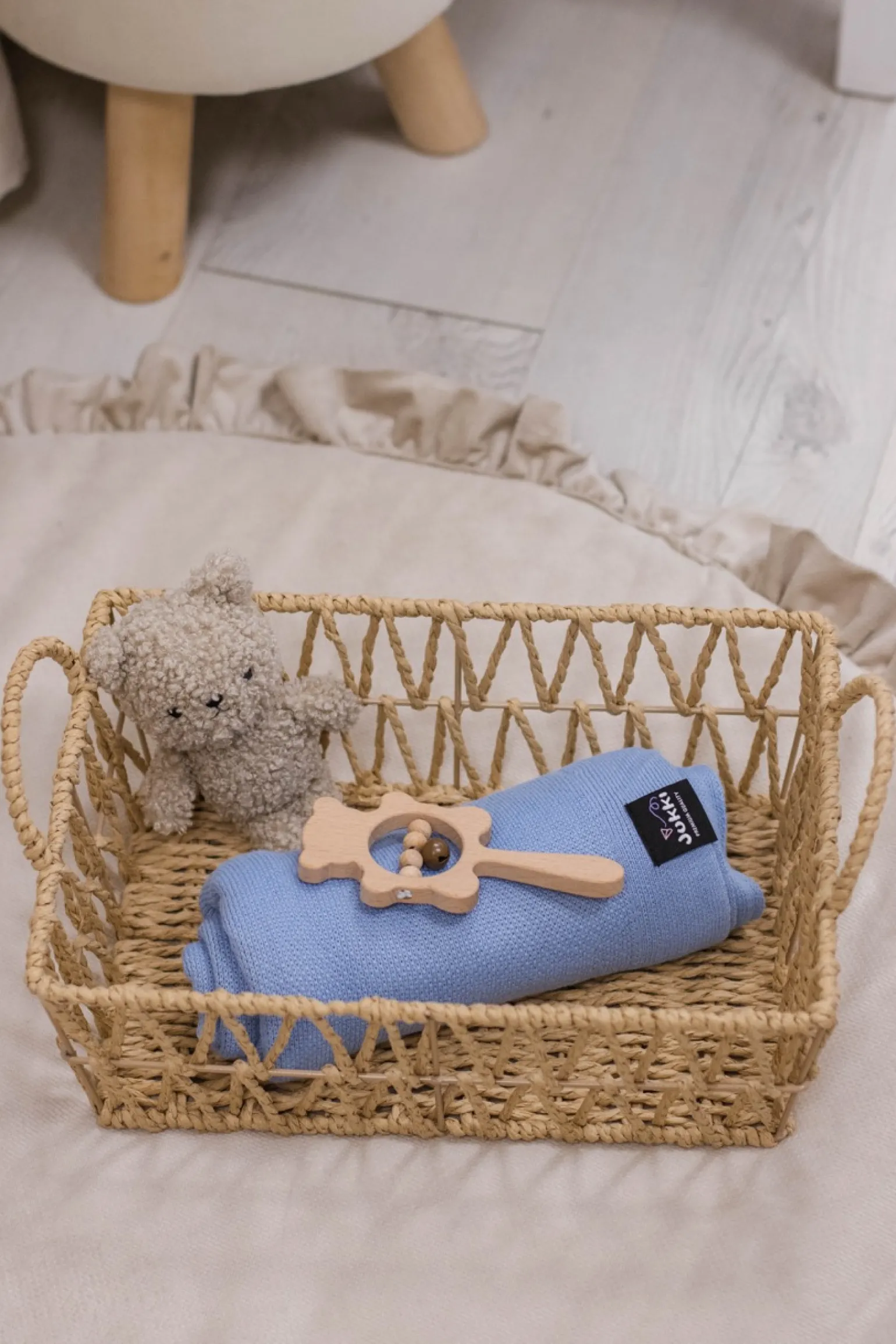 Otulacz bambusowy – kocyk mgiełka – blue
