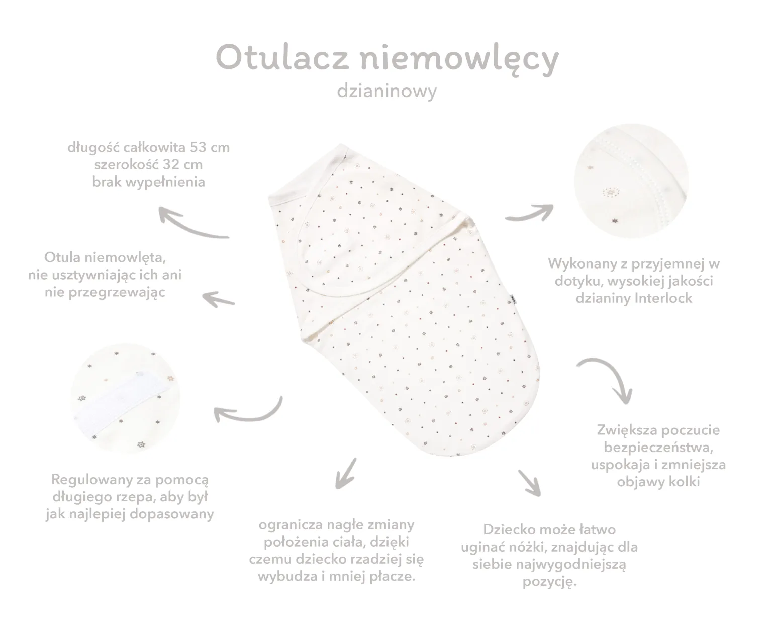 Otulacz dzianinowy - Ecru