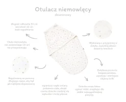 Otulacz dzianinowy - Teddy Bear Blue