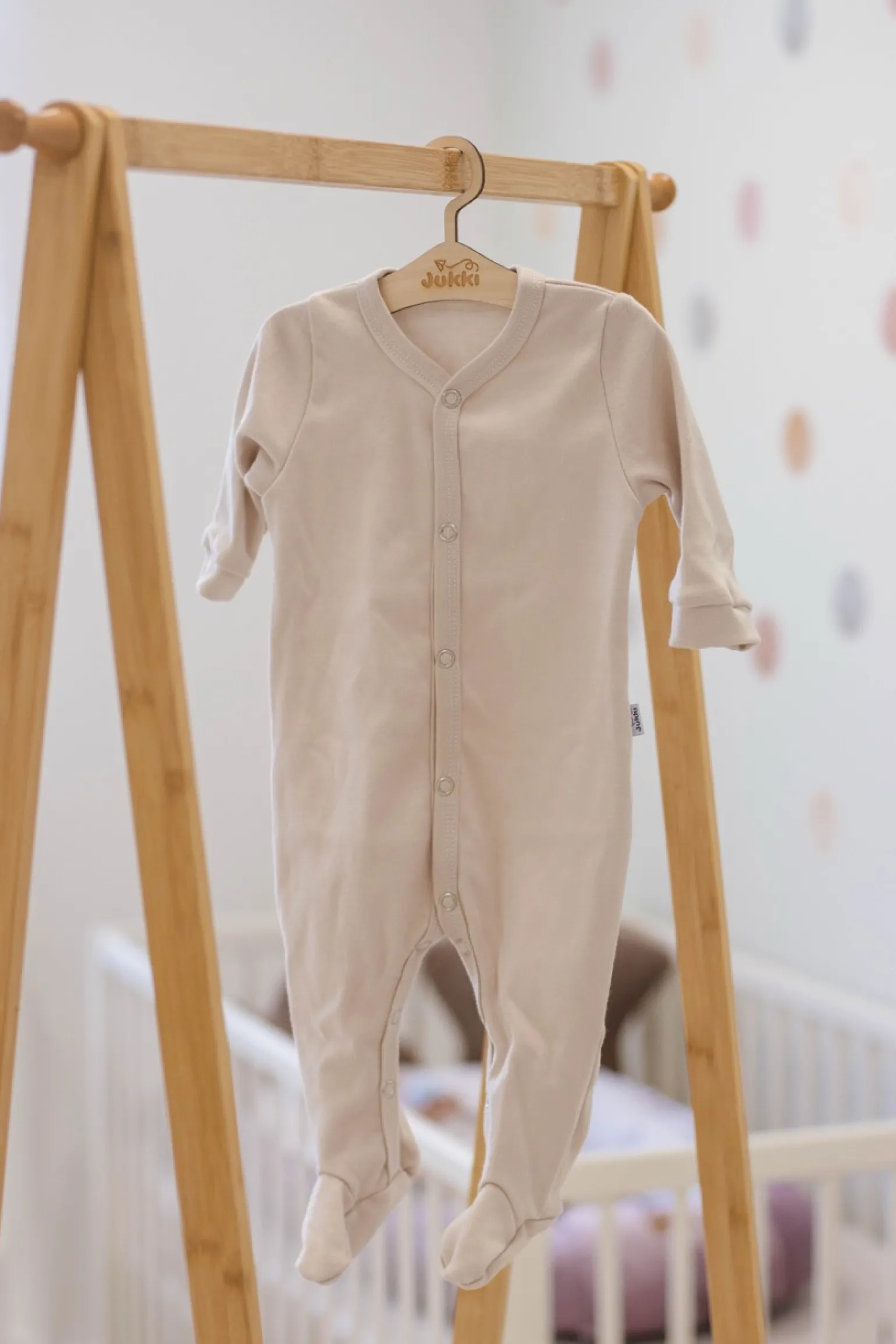 Pajacyk z bawełny organicznej - Beige