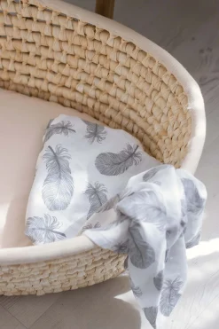 Pieluszka muślinowa, otulacz - Grey Feathers