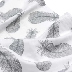 Pieluszka muślinowa, otulacz - Grey Feathers