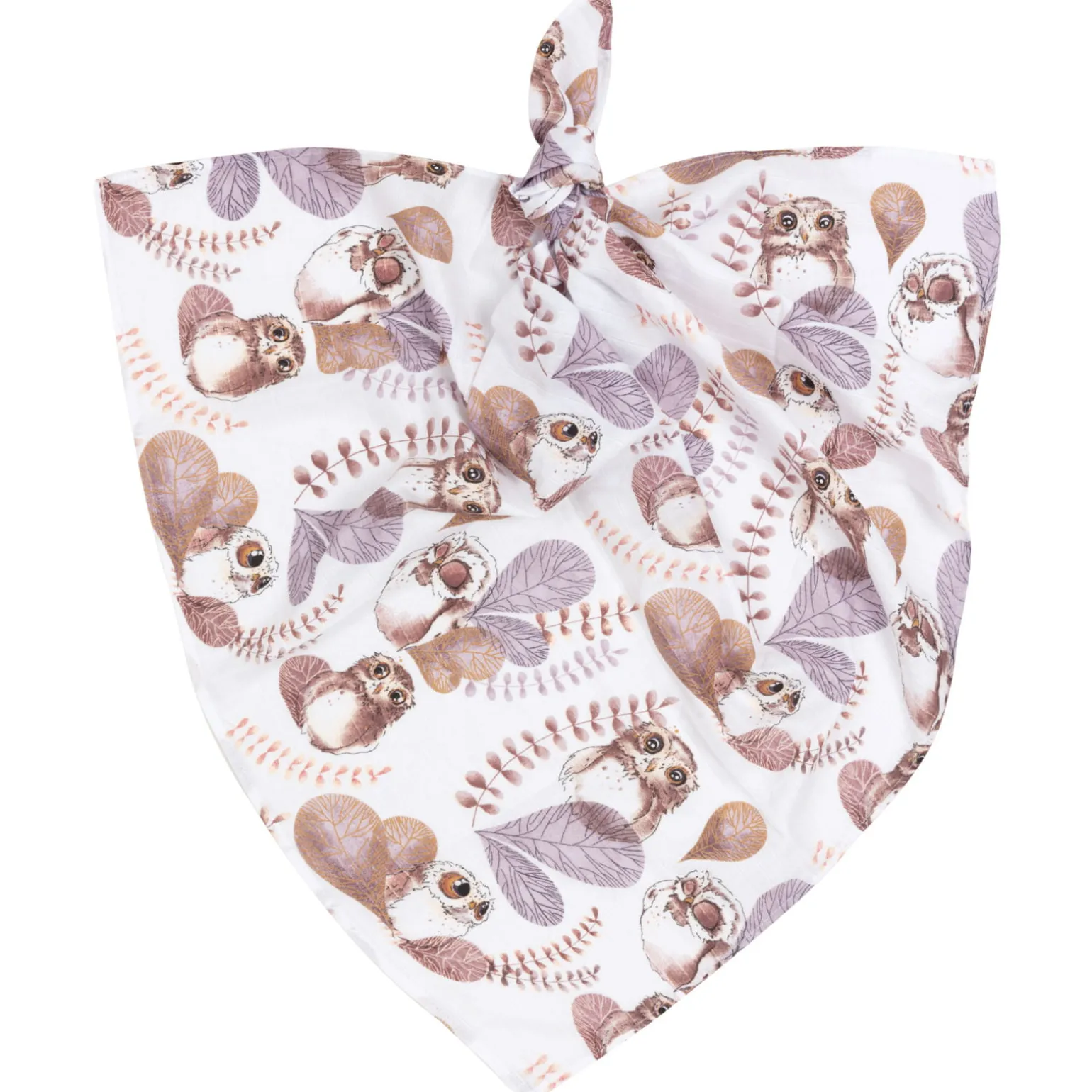 Pieluszka muślinowa, otulacz - Owls