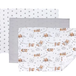 Pieluszki muślinowe 60x80 cm 3pak - Teddy Stars