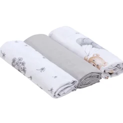 Pieluszki muślinowe 60x80 cm 3pak - Teddy Balloon