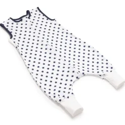 Śpiworek dzianinowy z nogawkami - Navy Blue Stars
