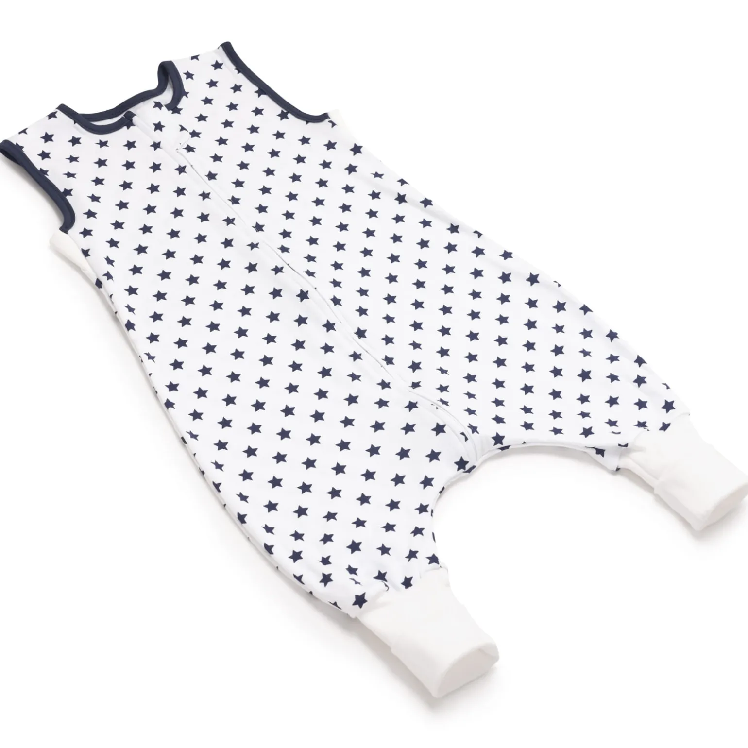 Śpiworek dzianinowy z nogawkami - Navy Blue Stars
