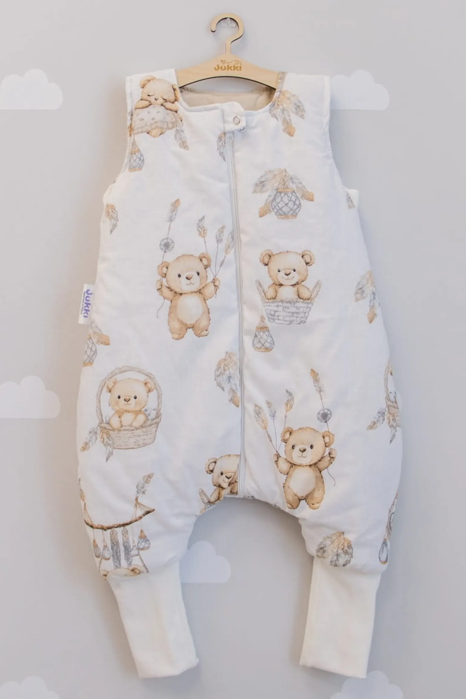 Śpiworek niemowlęcy - ocieplany z nogawkami - Boho Bears