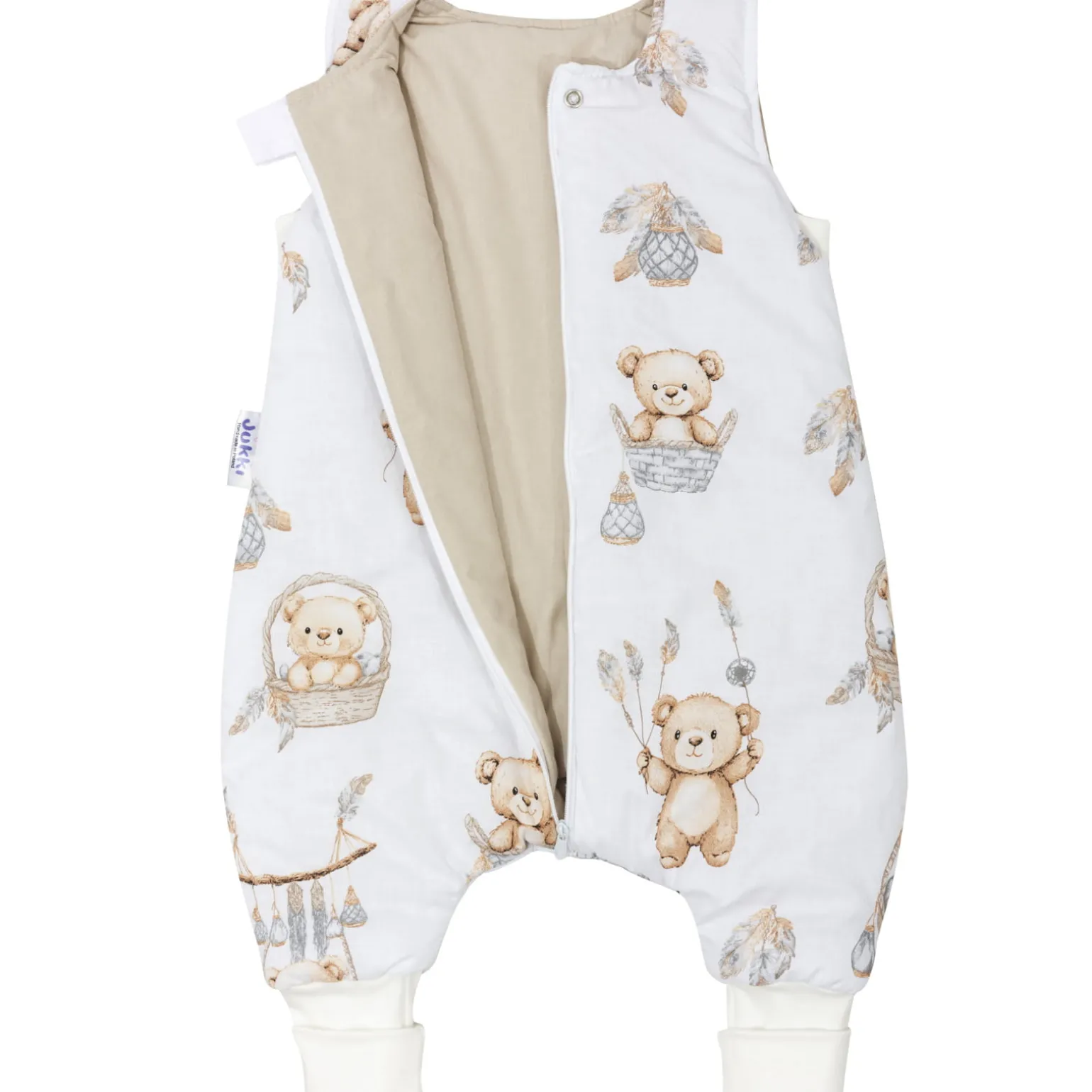 Śpiworek niemowlęcy - ocieplany z nogawkami - Boho Bears