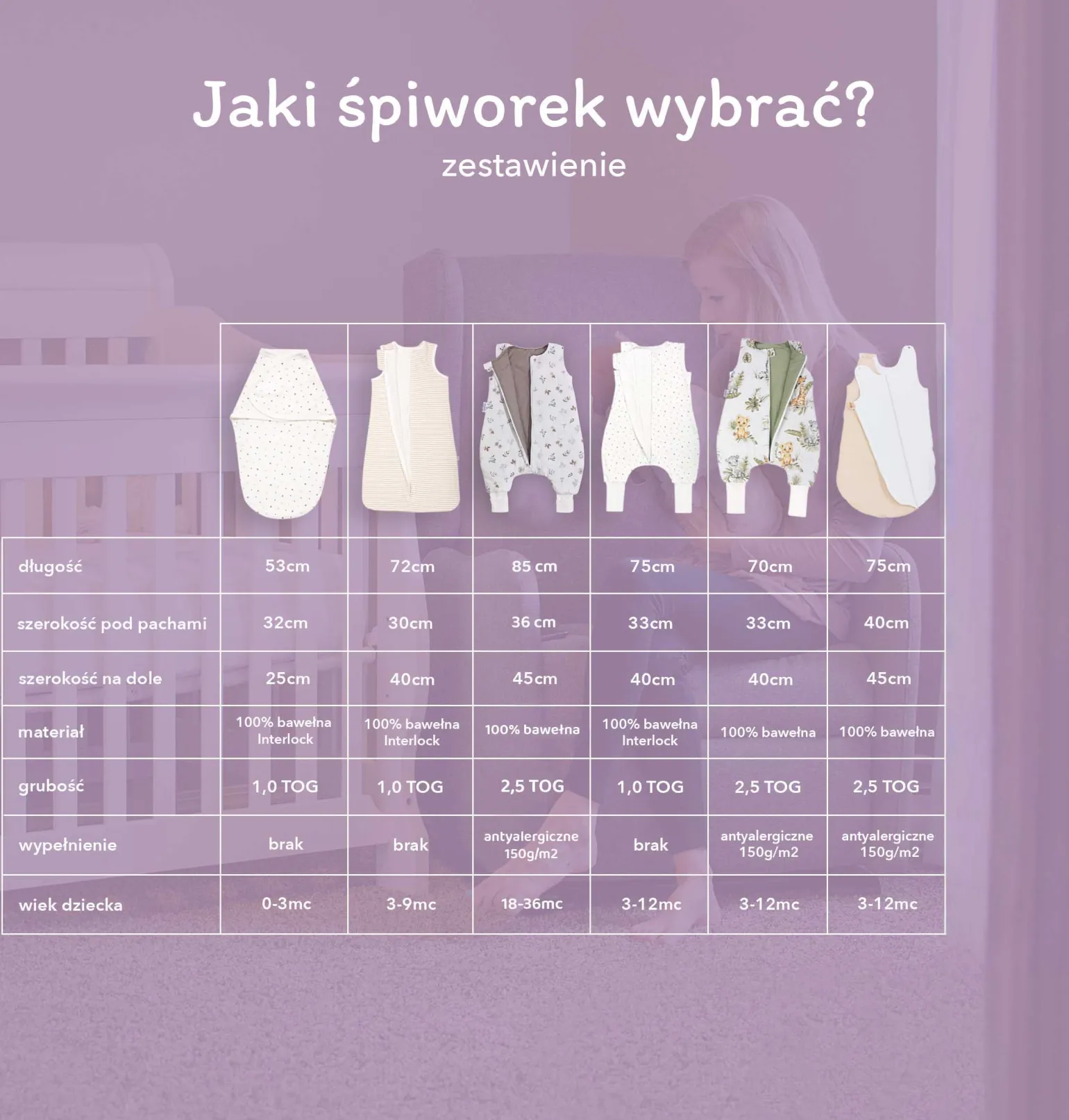 Śpiworek niemowlęcy - ocieplany z nogawkami - Boho Garden
