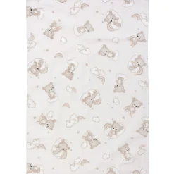 Podkład wodoodporny / pieluszka flanelowa z ceratką 75 x 50 cm - Teddy Clouds