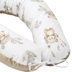 Poduszka ciążowa - Boho Bears i Cappuccino Soft Velvet