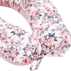 Poduszka ciążowa - Roses i Smokey Pink Soft Velvet