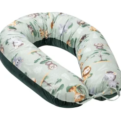 Poduszka ciążowa - Tropical Animals i butelkowy Velvet
