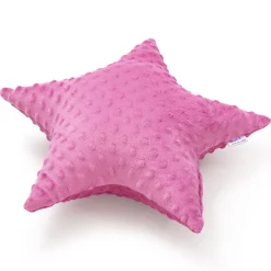 Poduszka gwiazdka Minky - purpurowe Minky