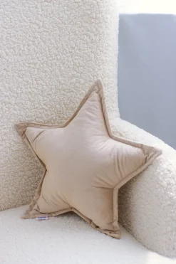 Poduszka gwiazdka Velvet - Cappuccino Velvet
