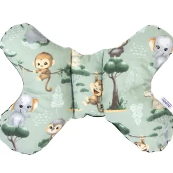 Poduszka motylek - Tropical Animals i butelkowy Velvet