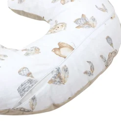 Poduszka rogal + zdejmowana poszewka - Boho Bears i Cappuccino Soft Velvet