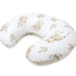 Poduszka rogal + zdejmowana poszewka - Boho Bears i Cappuccino Soft Velvet