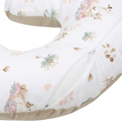 Poduszka rogal + zdejmowana poszewka - Swan Family i Cappuccino Soft Velvet