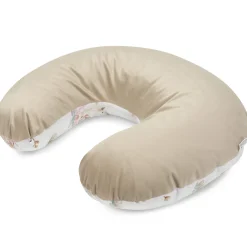 Poduszka rogal + zdejmowana poszewka - Swan Family i Cappuccino Soft Velvet