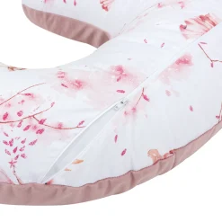 Poduszka rogal + zdejmowana poszewka - Little Fairy i Smokey Pink Soft Velvet