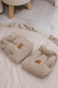Podwójne mufki do wózka Boucle - Beige