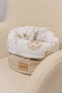Pojemnik / koszyk na akcesoria dla niemowlaka - Boho Bears i Cappuccino Soft Velvet