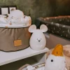 Pojemnik / koszyk na akcesoria dla niemowlaka - Sweet Teddy i Latte Velvet