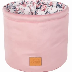 Pojemnik / koszyk na akcesoria dla niemowlaka - Roses i Smokey Pink Soft Velvet