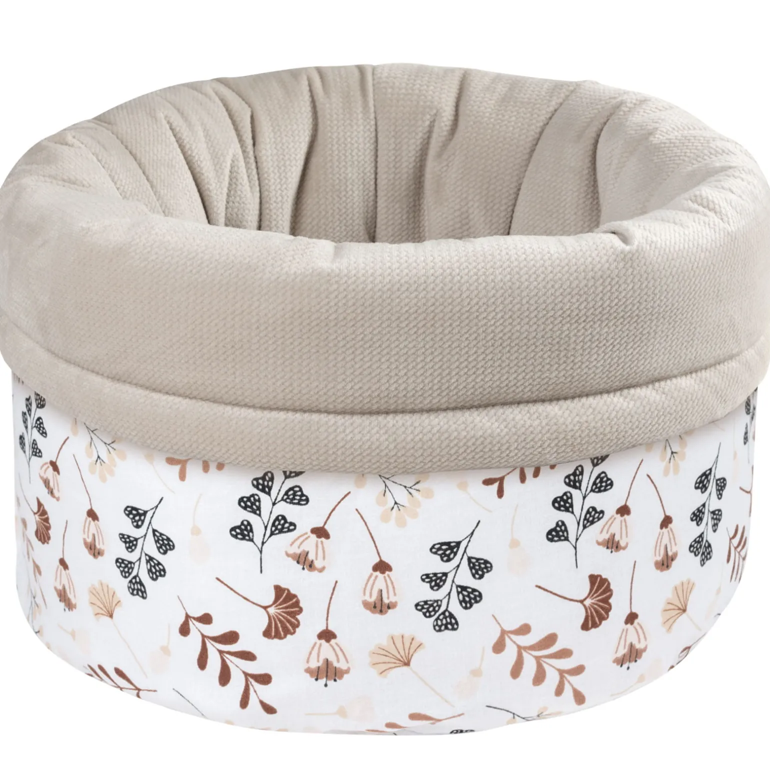 Pojemnik / koszyk na akcesoria dla niemowlaka - Boho Garden i ecru Velvet