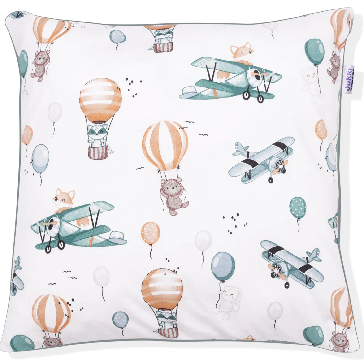 Poszewka na Poduszkę "Jasiek" 40x40 cm - Balloon Travel